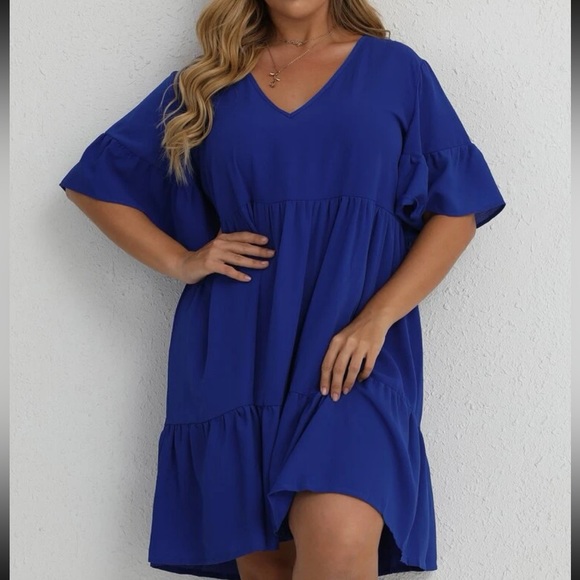 Boho ruffle hem smock dress - Picture 2 of 16